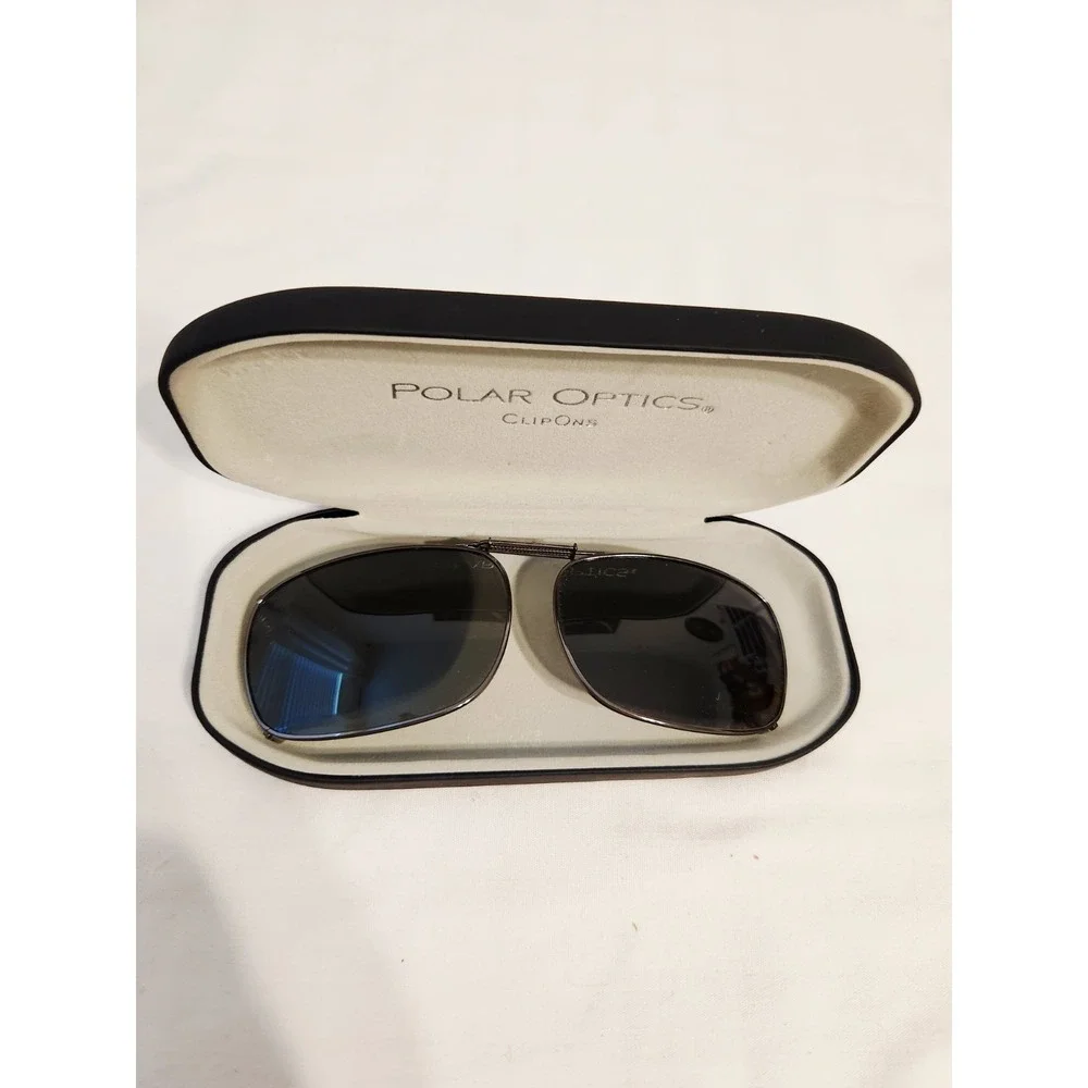 Polar Optics Clip On Sunglasses With Case wear over‎ regular